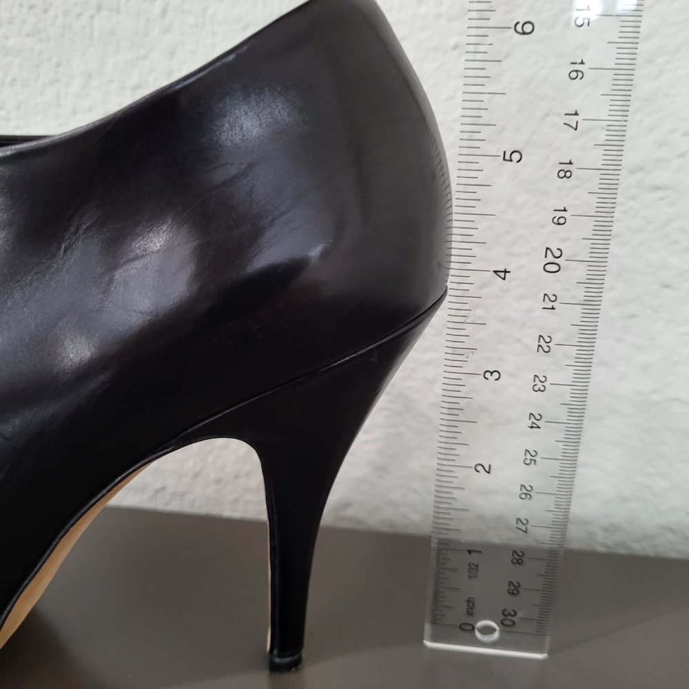 Via Spiga Black Leather Platform Stiletto Ankle Booties SZ 7.5 - Picture 11 of 11